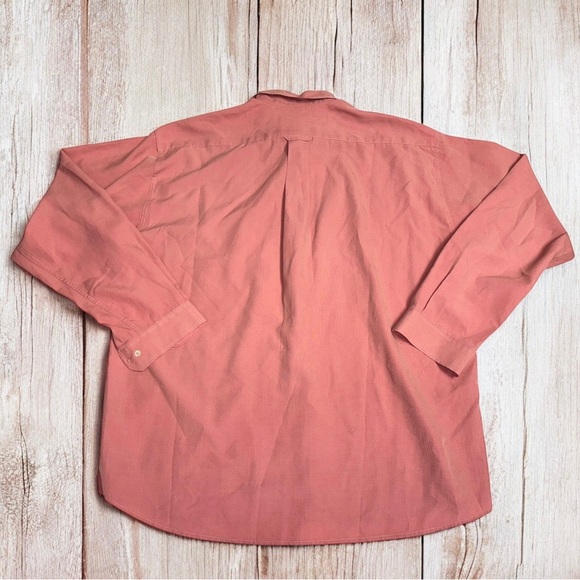 Ted Baker London Men’s Luxury Long Sleeve Button Down Salmon Pink Shirt Size XL - Picture 3 of 6